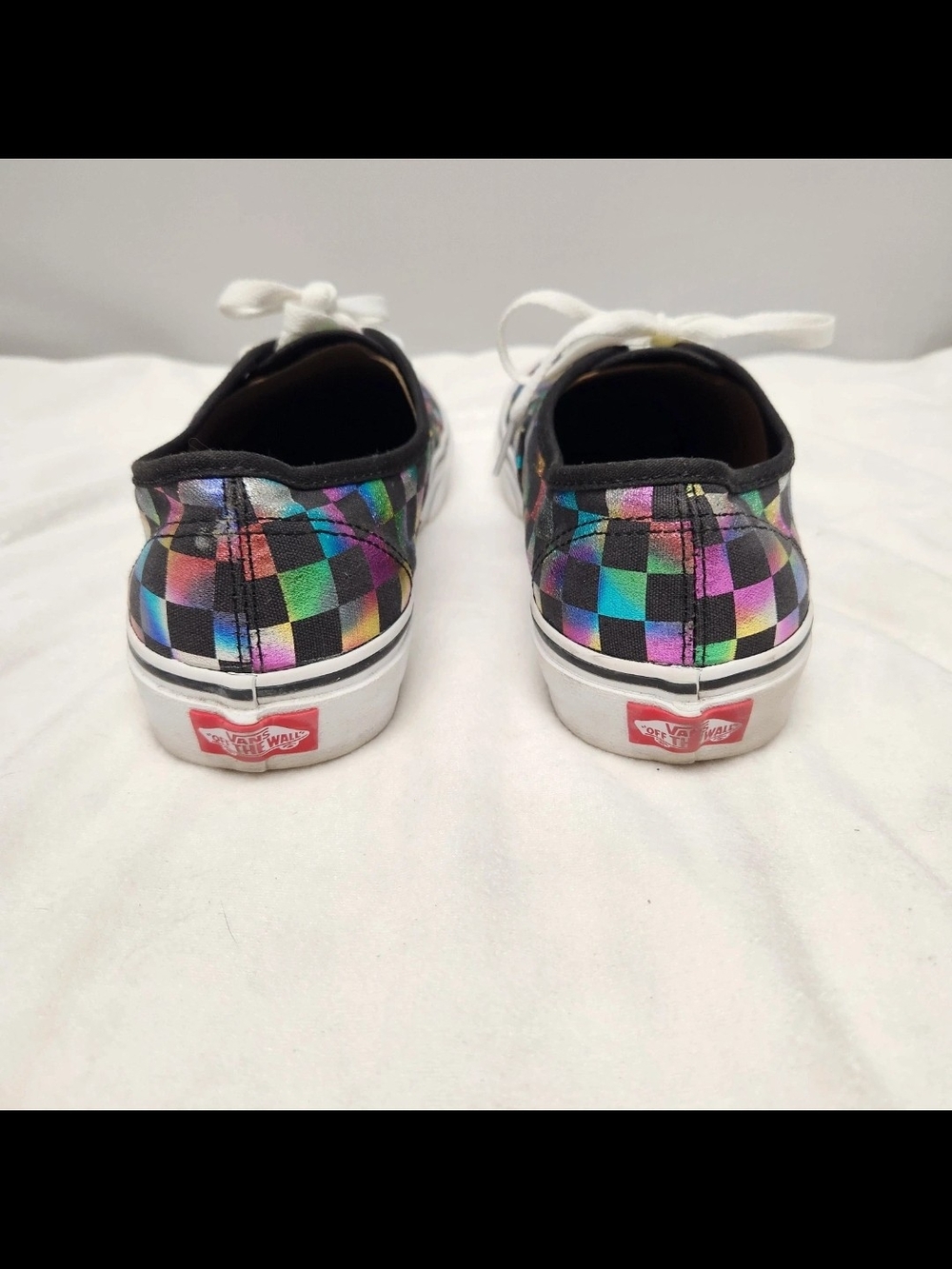 Vans Multicolor Iridescent Checkerboard Low-Top Sneakers - Picture 4 of 7